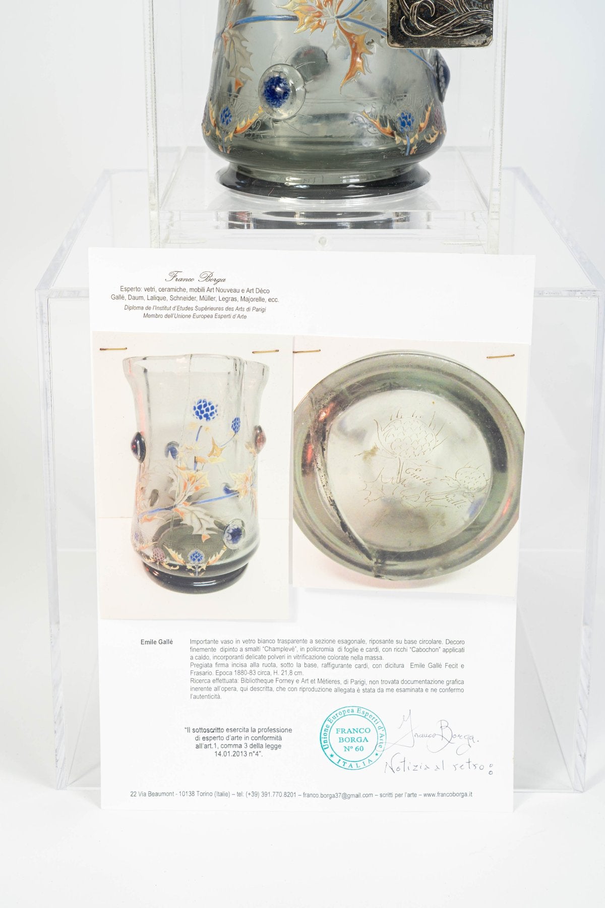 Vaso Emile Gallè fecit