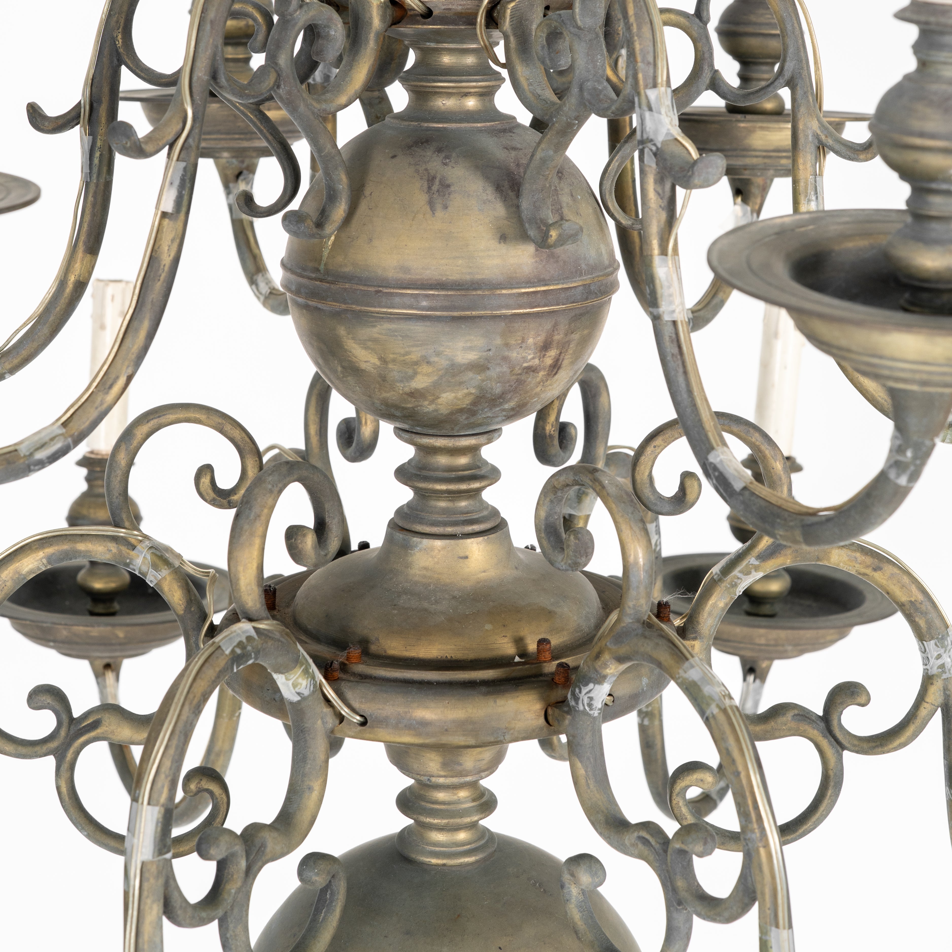 LAMPADRIO OLANDESE IN BRONZO DEL XIX SECOLO