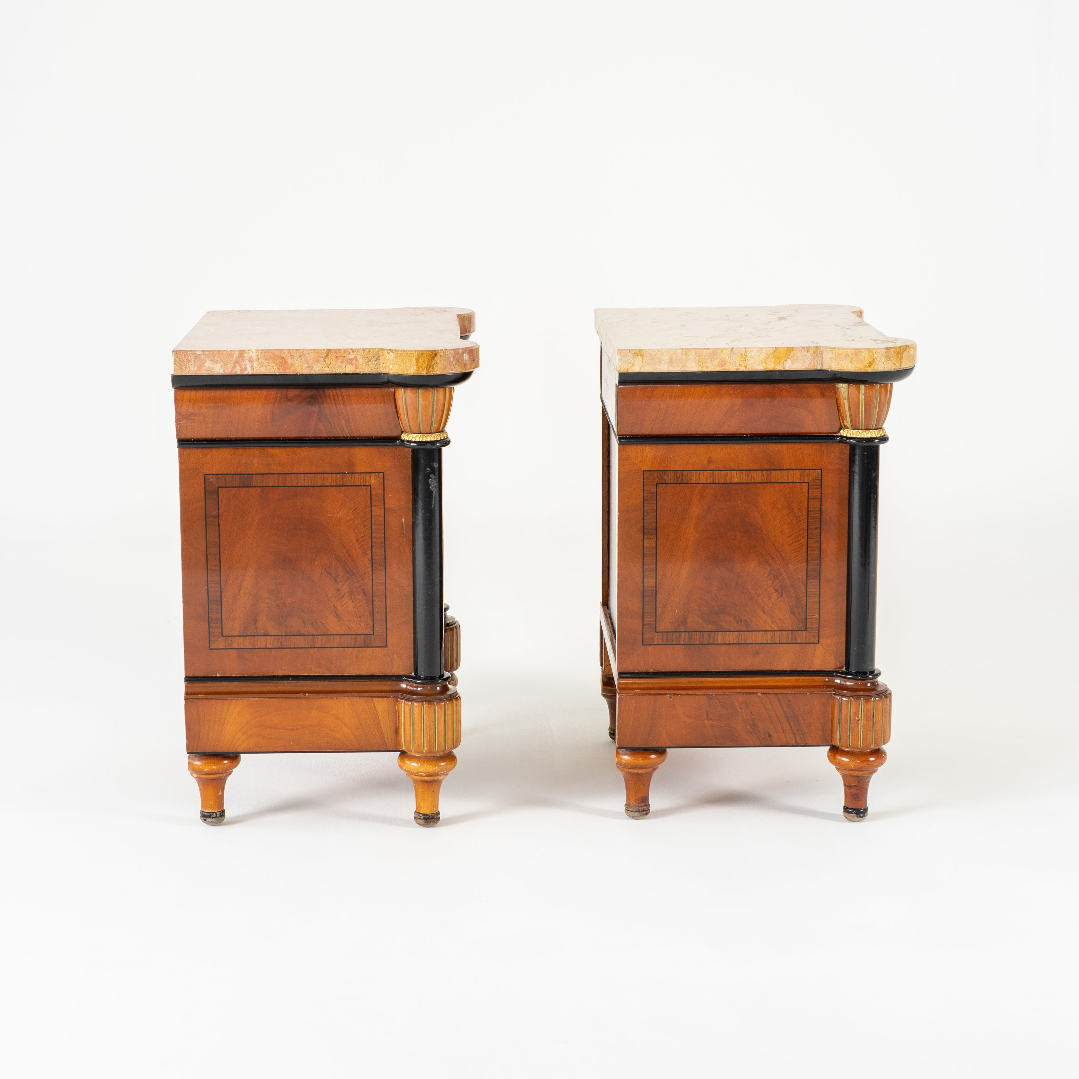 COPPIA DI COMODINI IN STILE IMPERO 1970-1980