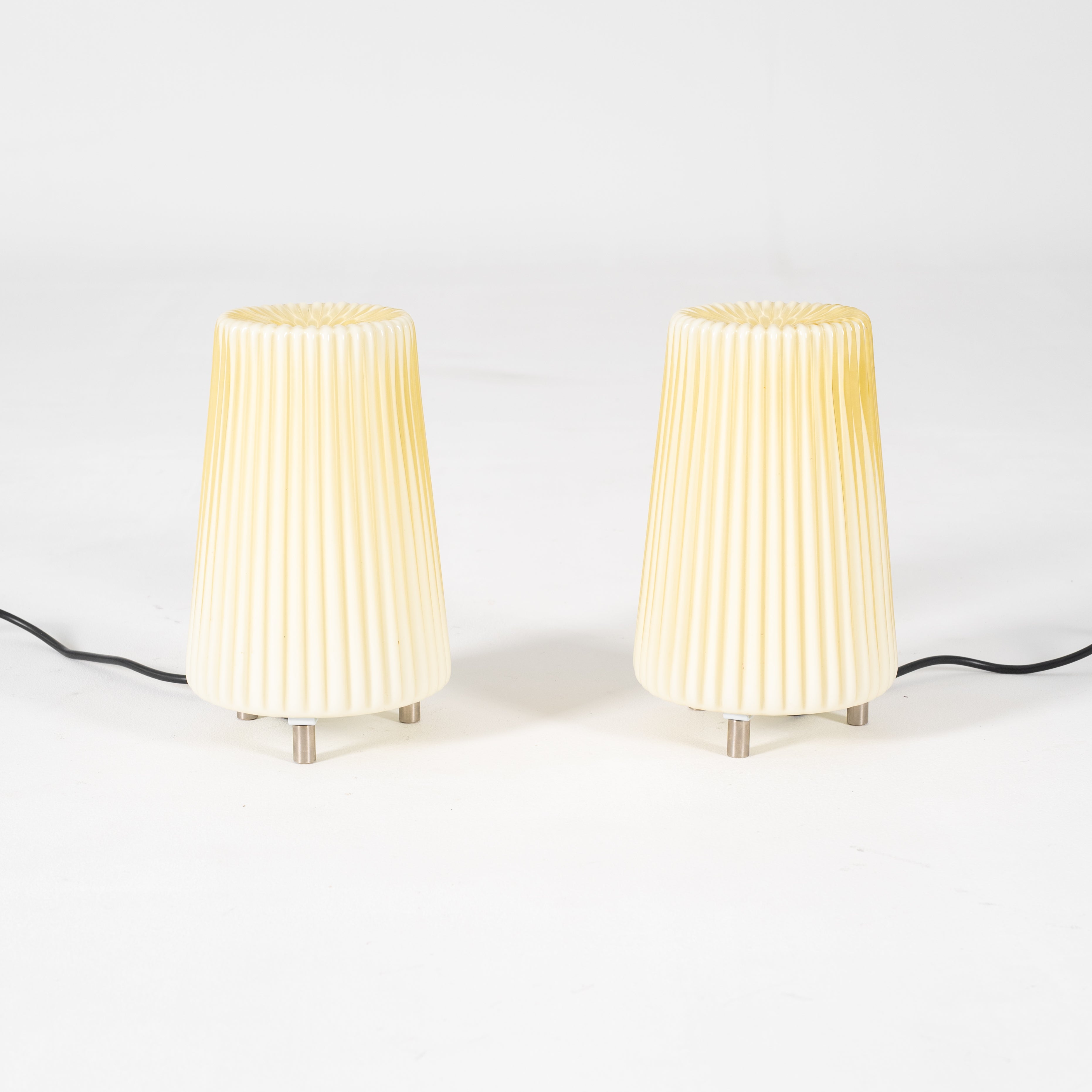 COPPIA LAMPADE DA TAVOLO DI AURELIANO TOSO X MURANO
