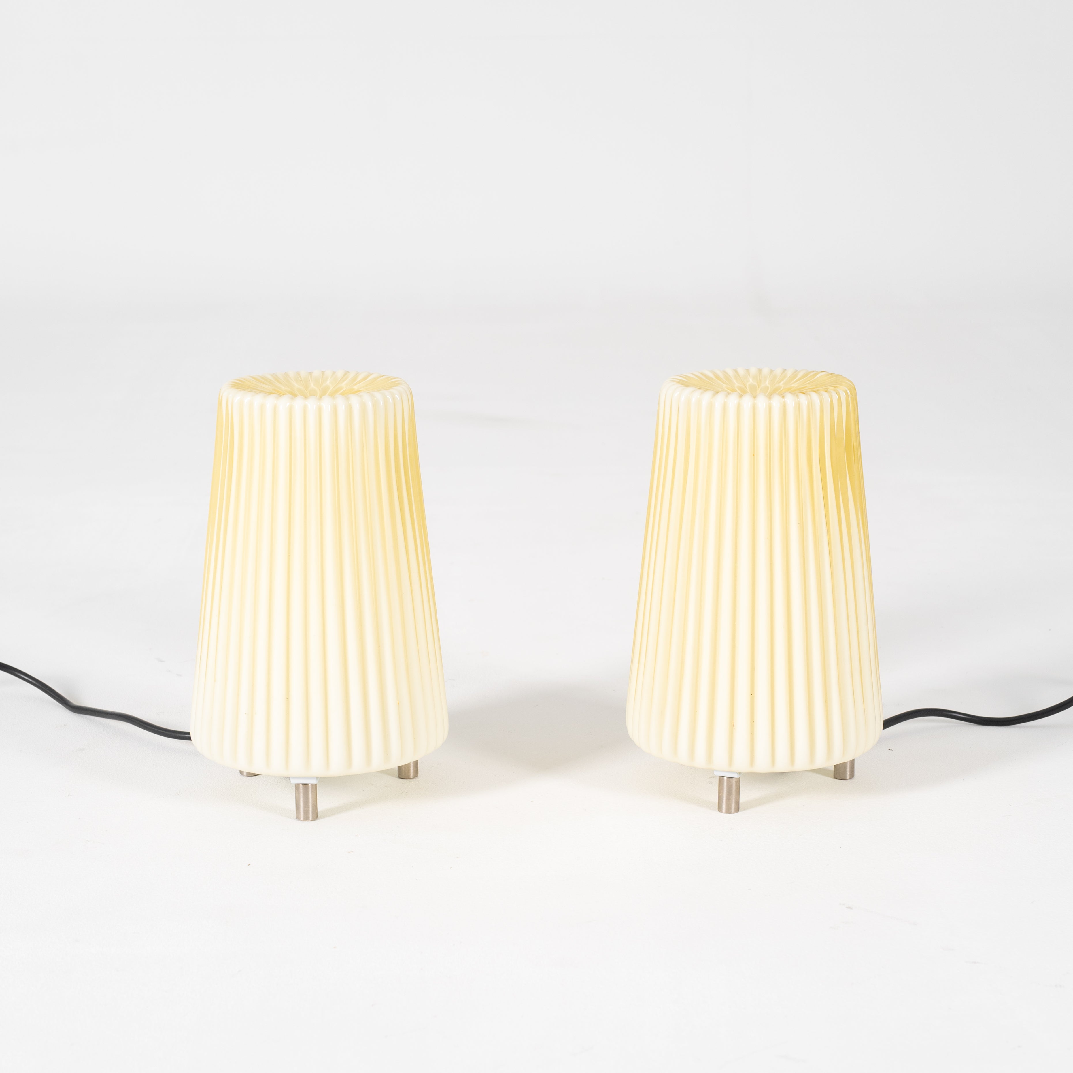 COPPIA LAMPADE DA TAVOLO DI AURELIANO TOSO X MURANO