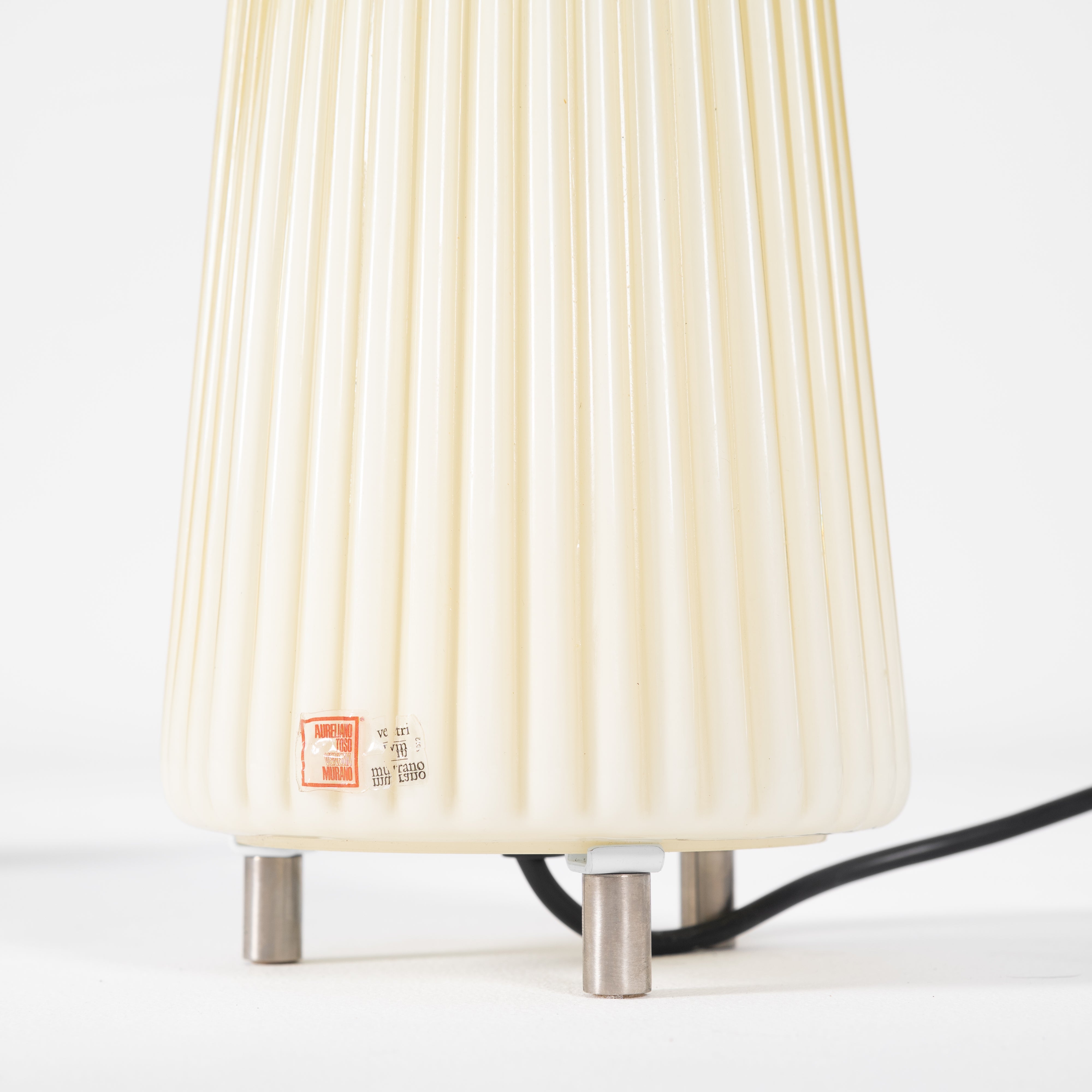 COPPIA LAMPADE DA TAVOLO DI AURELIANO TOSO X MURANO