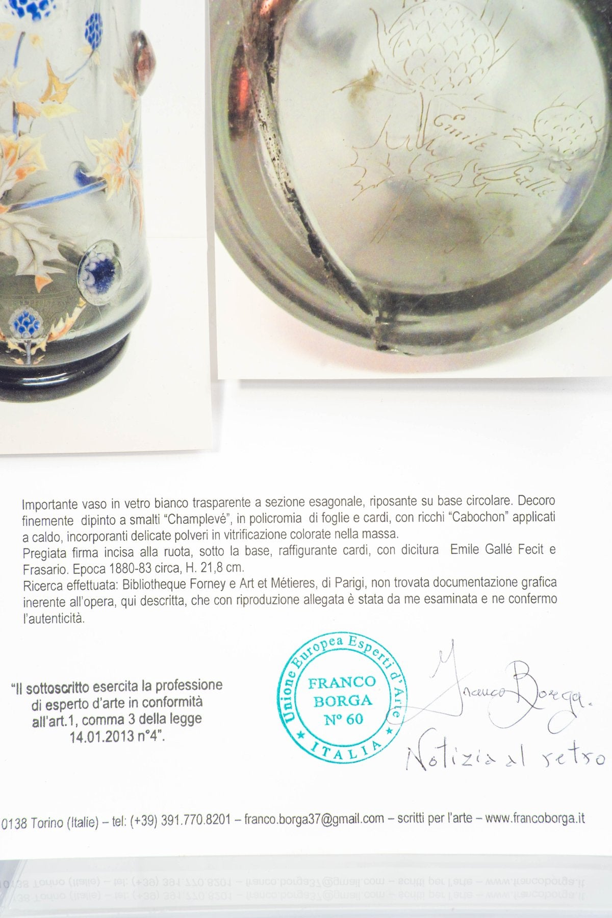 Vaso Emile Gallè fecit