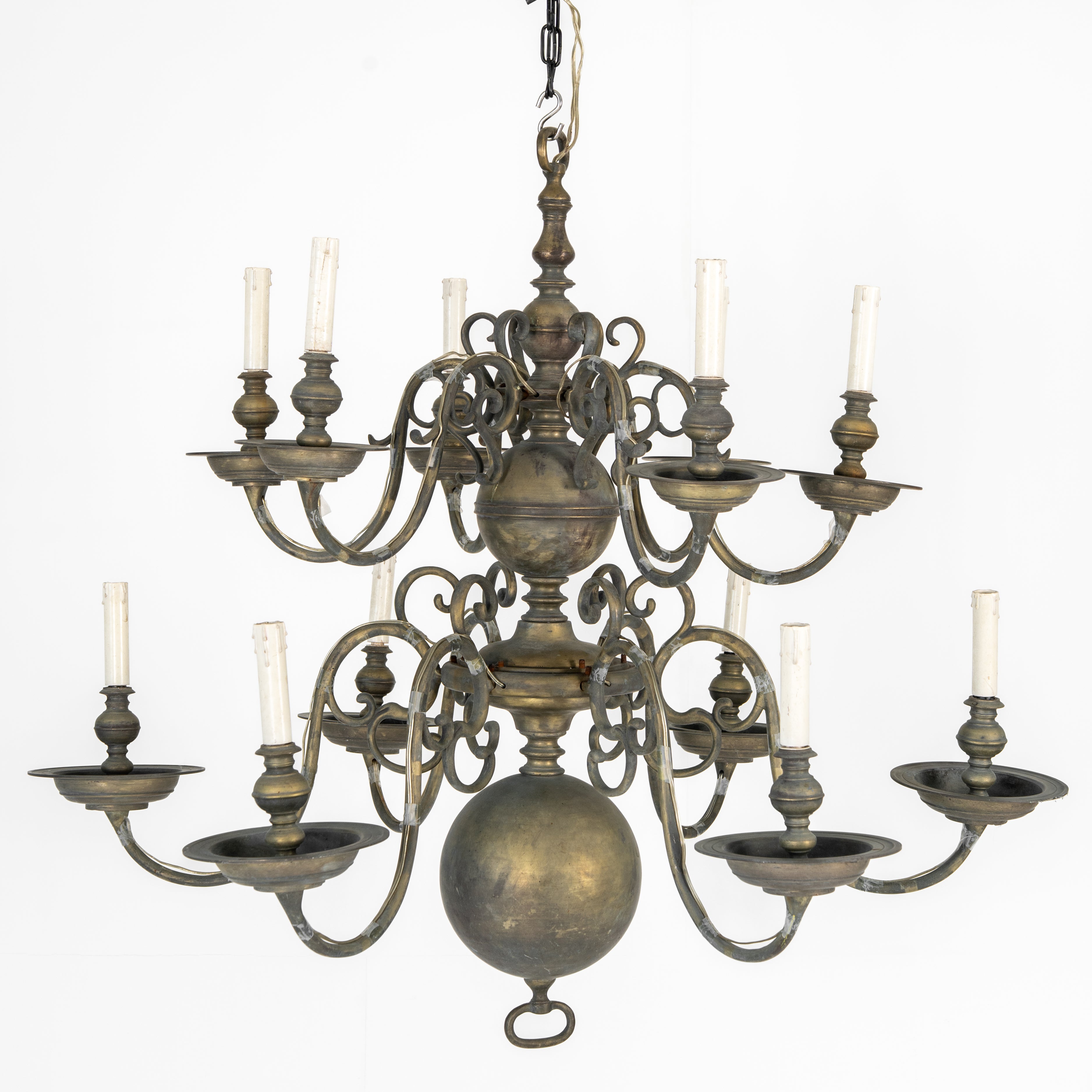 LAMPADRIO OLANDESE IN BRONZO DEL XIX SECOLO
