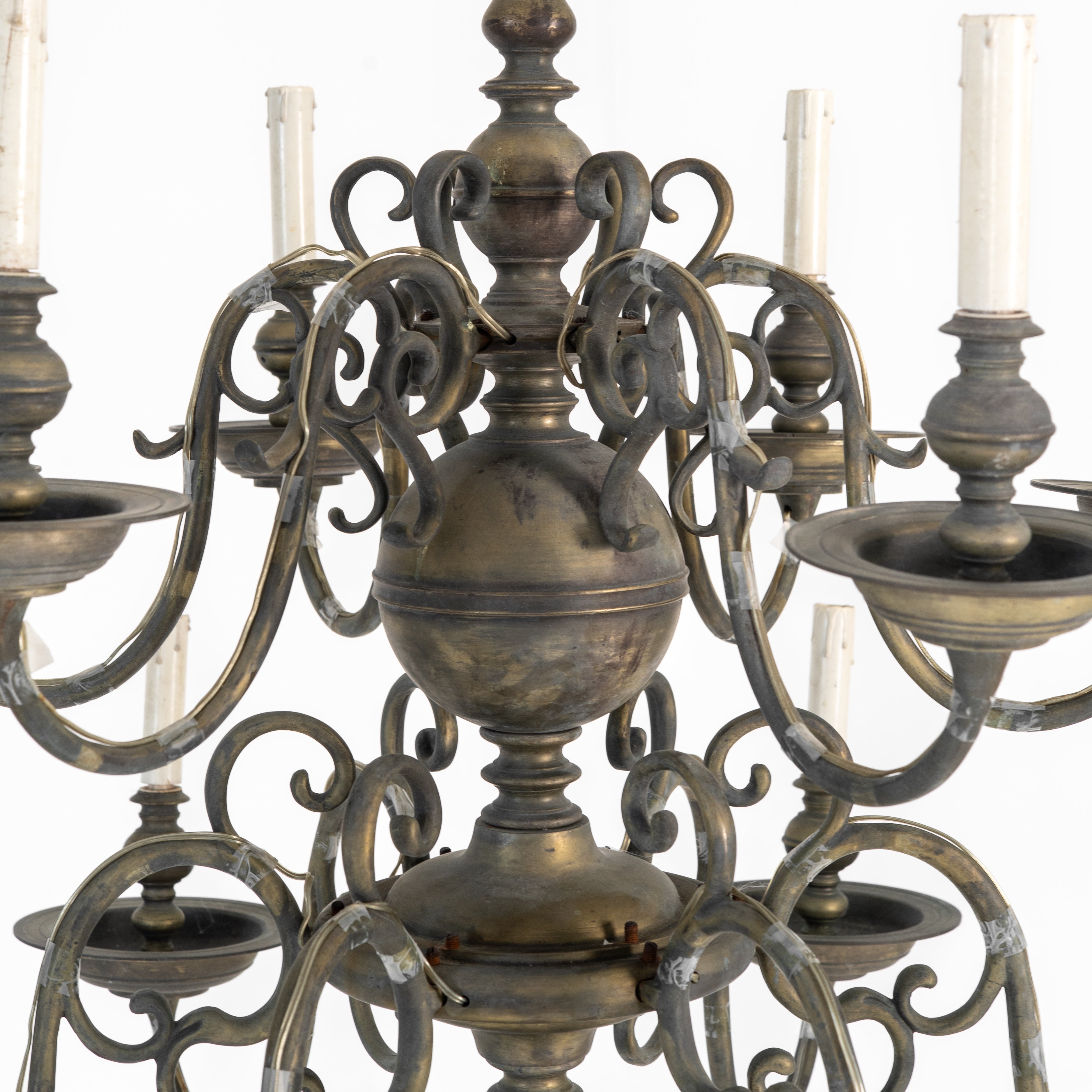 LAMPADRIO OLANDESE IN BRONZO DEL XIX SECOLO