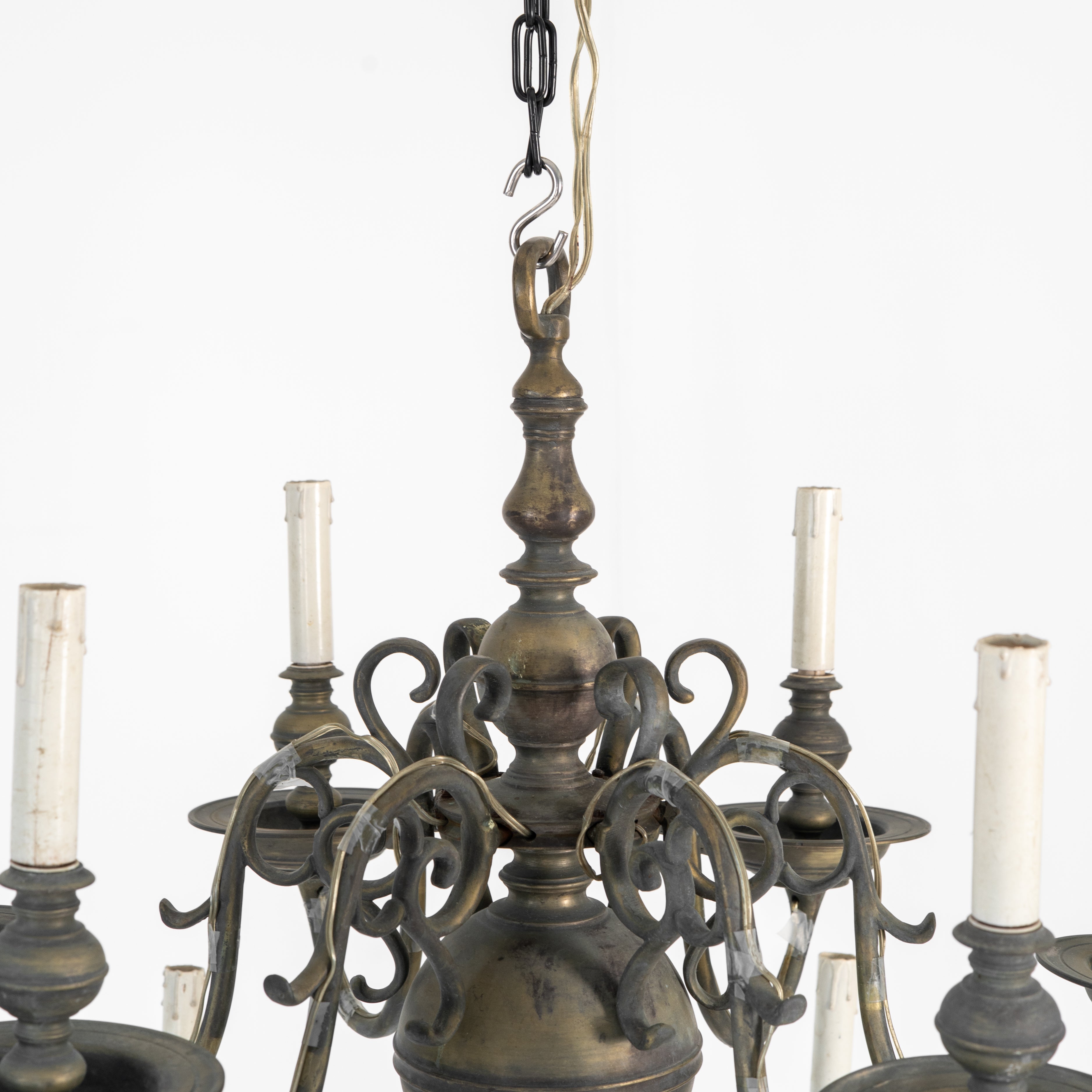 LAMPADRIO OLANDESE IN BRONZO DEL XIX SECOLO