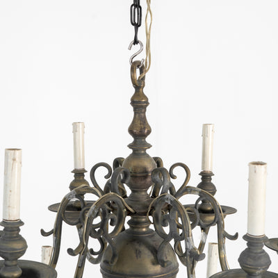 LAMPADRIO OLANDESE IN BRONZO DEL XIX SECOLO