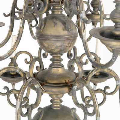 LAMPADRIO OLANDESE IN BRONZO DEL XIX SECOLO