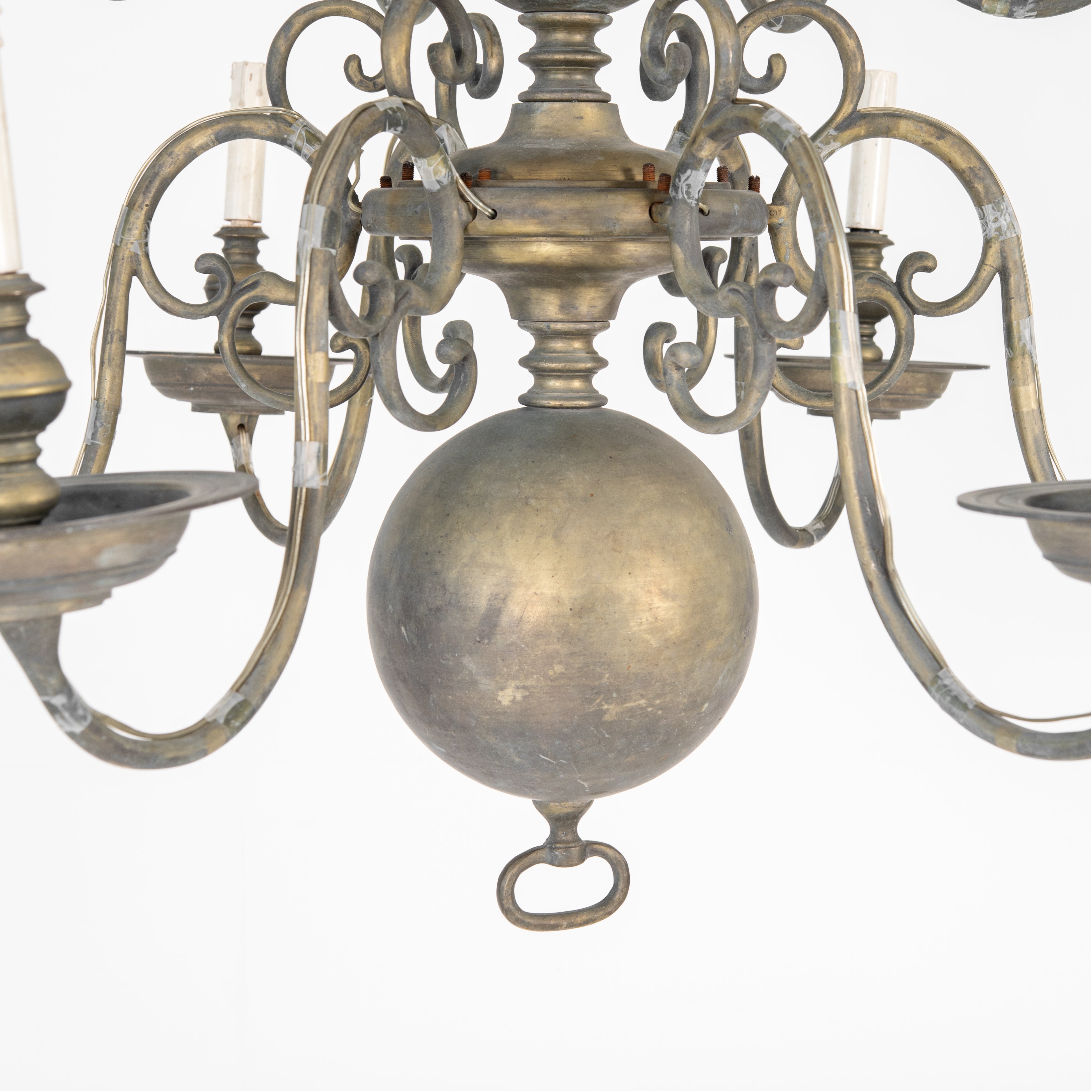 LAMPADRIO OLANDESE IN BRONZO DEL XIX SECOLO