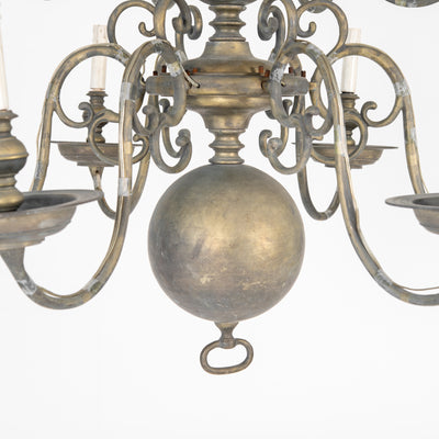 LAMPADRIO OLANDESE IN BRONZO DEL XIX SECOLO