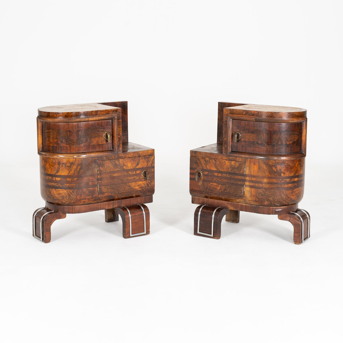 COPPIA DI COMODINI ART DECO 1950-1960
