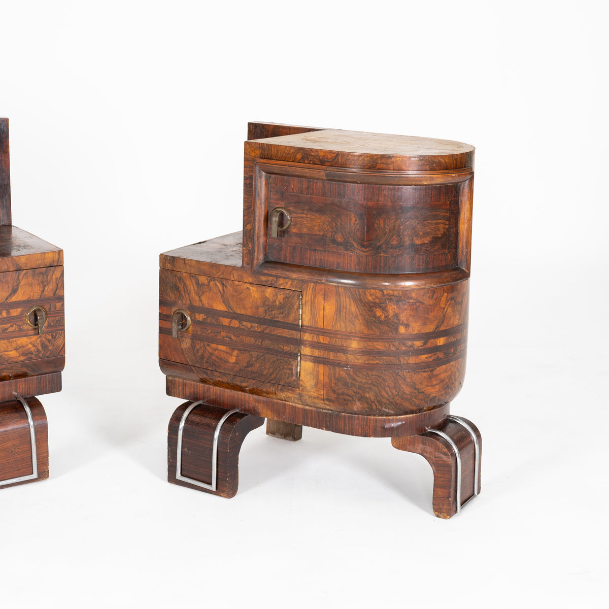 COPPIA DI COMODINI ART DECO 1950-1960