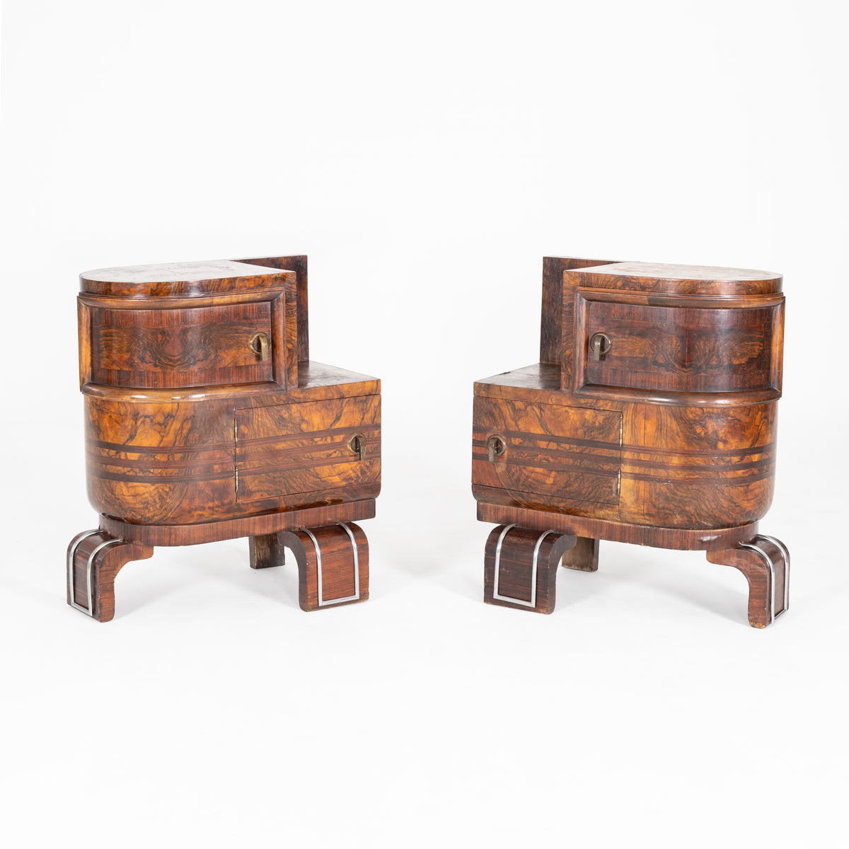 COPPIA DI COMODINI ART DECO 1950-1960