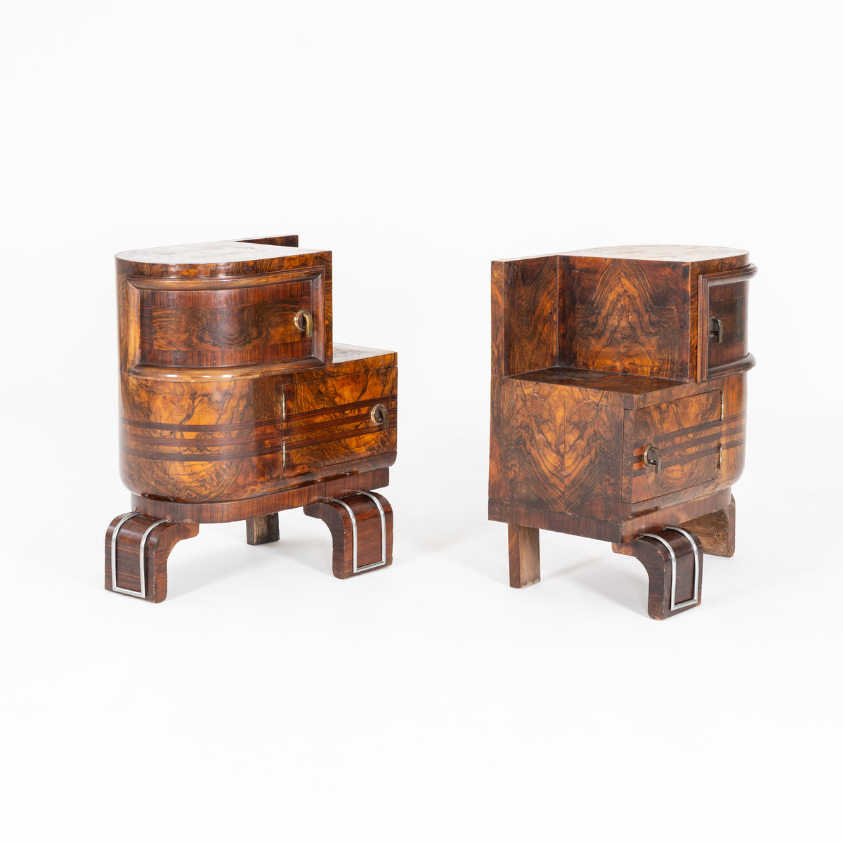 COPPIA DI COMODINI ART DECO 1950-1960