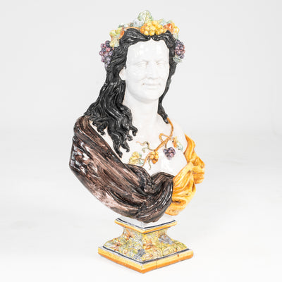 BACCO IN MAIOLICA FINE XIX SEC.