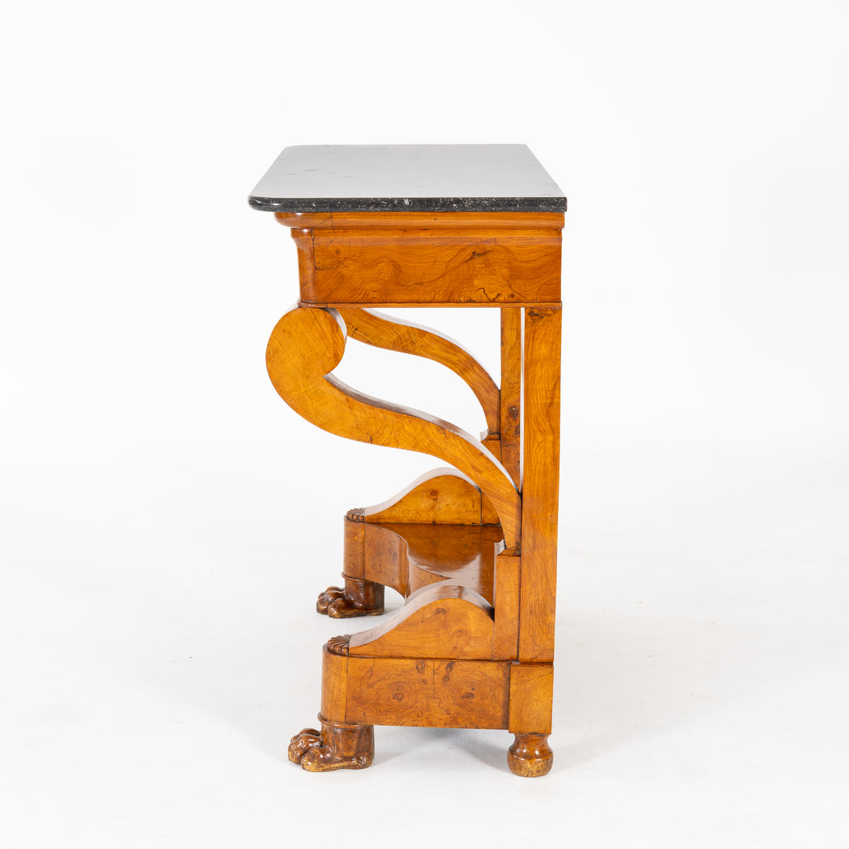 CONSOLLE IN RADICA DI OLMO FINE XIX SEC.