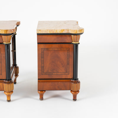COPPIA DI COMODINI IN STILE IMPERO 1970-1980