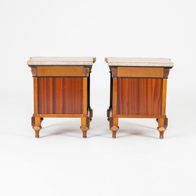COPPIA DI COMODINI IN STILE IMPERO 1970-1980
