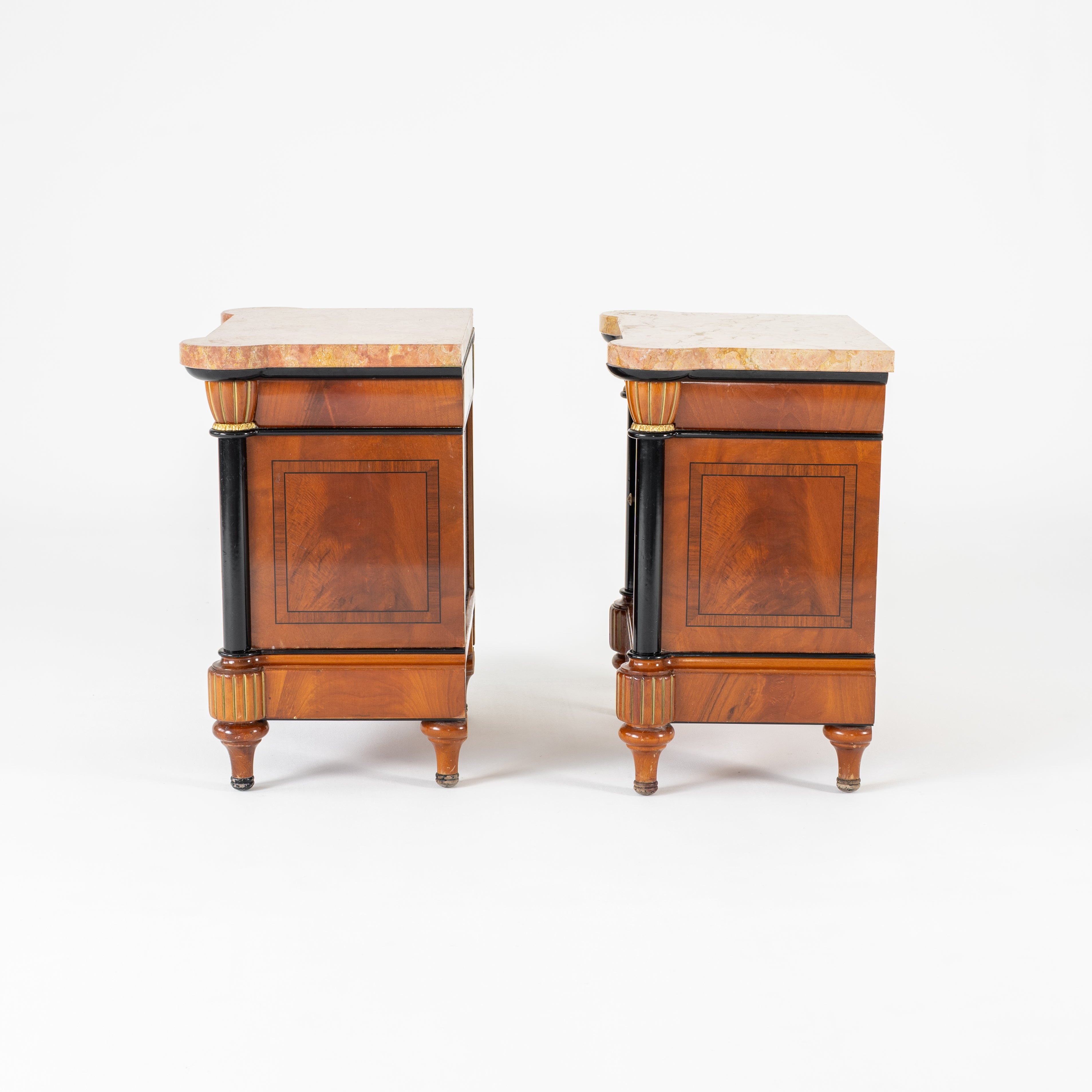 COPPIA DI COMODINI IN STILE IMPERO 1970-1980