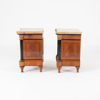 COPPIA DI COMODINI IN STILE IMPERO 1970-1980