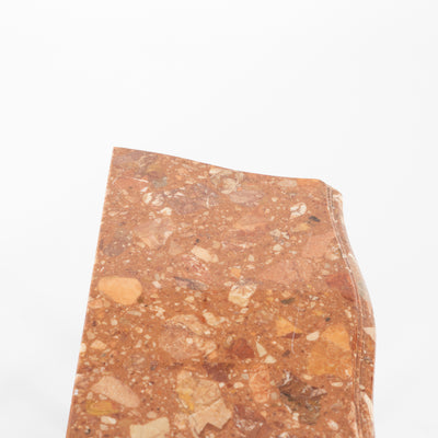 Coppia comodini in bois de roise, bronzo e marmo -xx secolo-