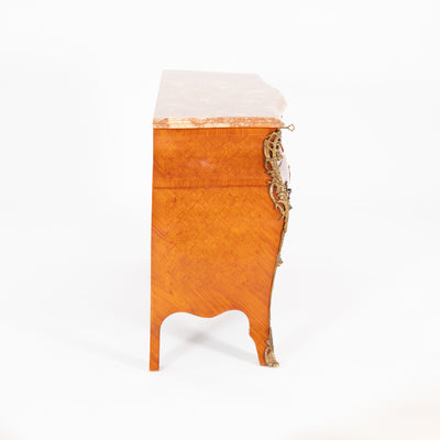 Cassettone boise de roise, bronzo e marmo -xx secolo-