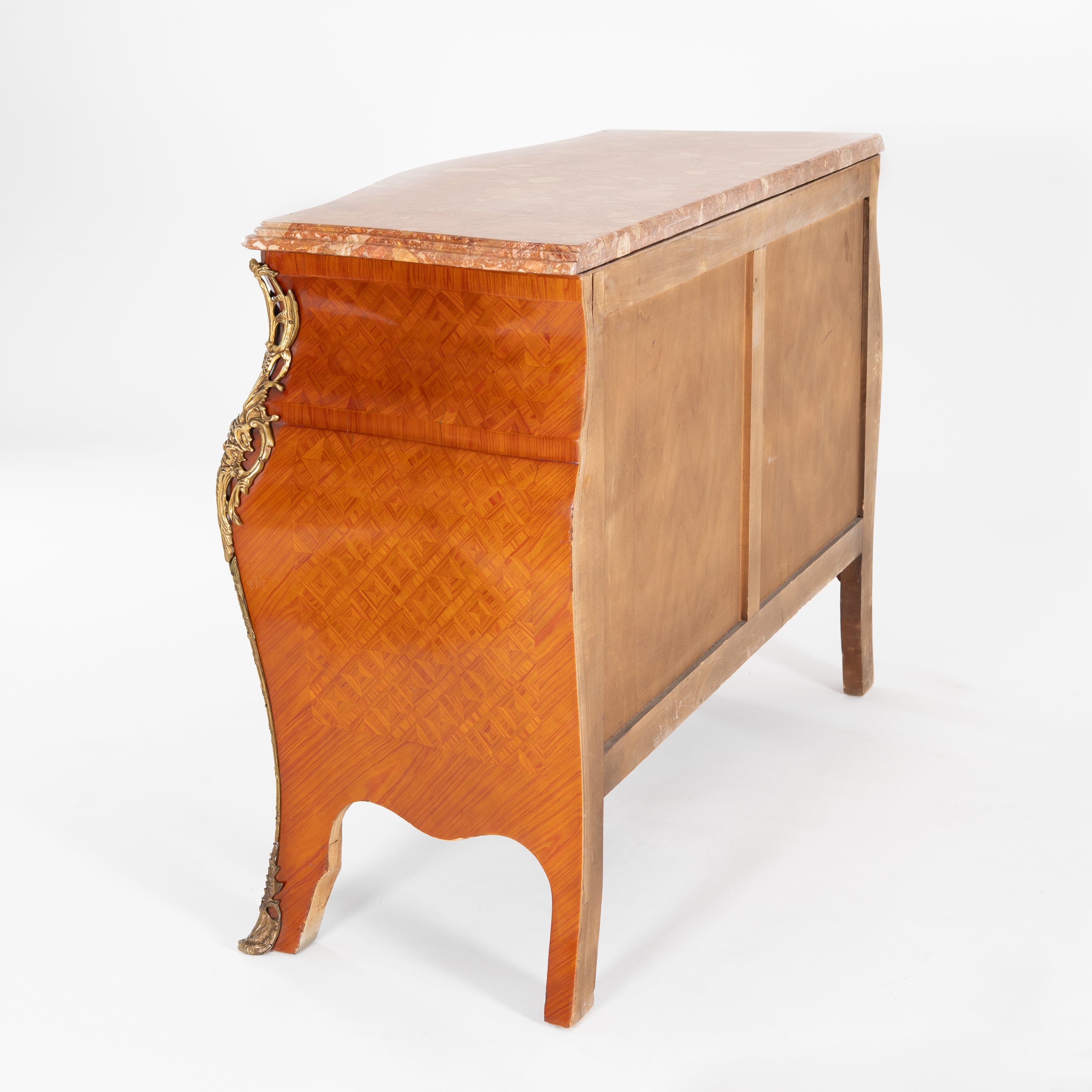 Cassettone boise de roise, bronzo e marmo -xx secolo-