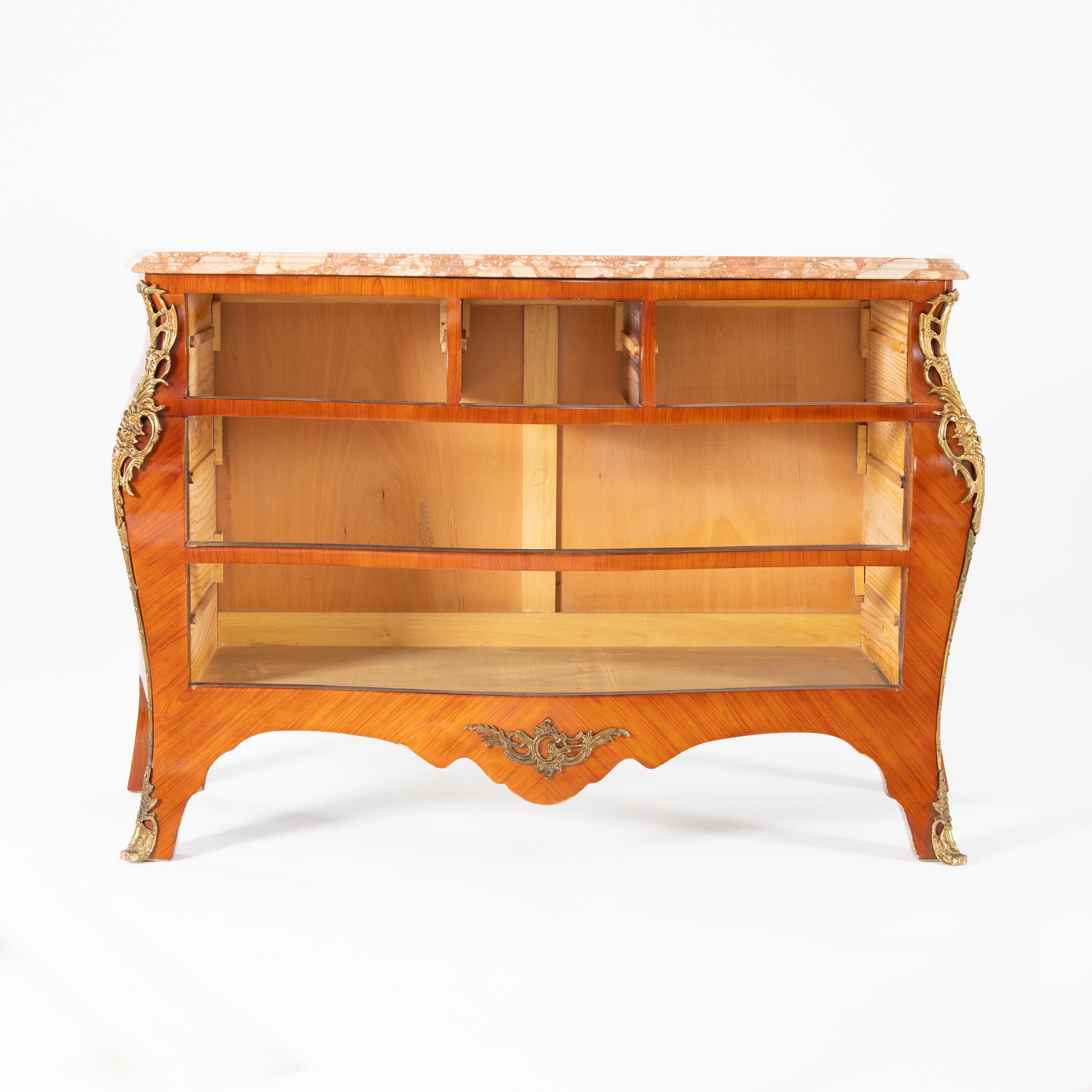 Cassettone boise de roise, bronzo e marmo -xx secolo-