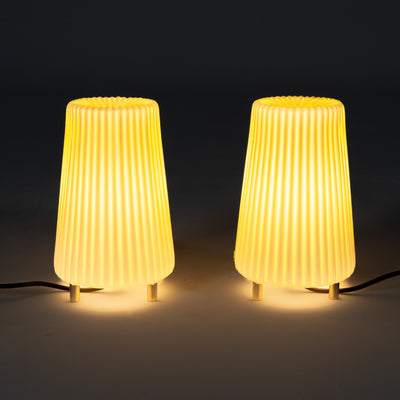 COPPIA LAMPADE DA TAVOLO DI AURELIANO TOSO X MURANO