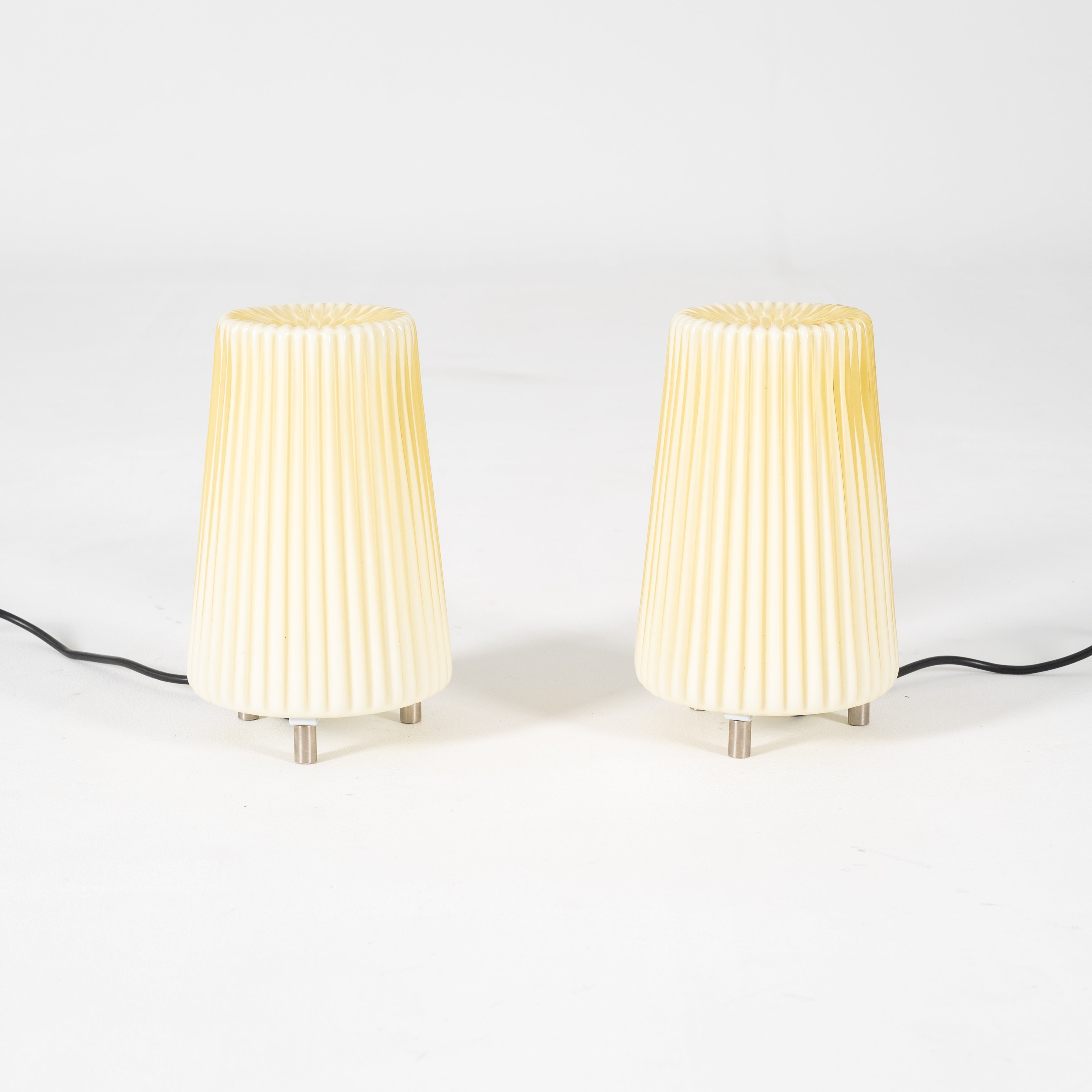COPPIA LAMPADE DA TAVOLO DI AURELIANO TOSO X MURANO