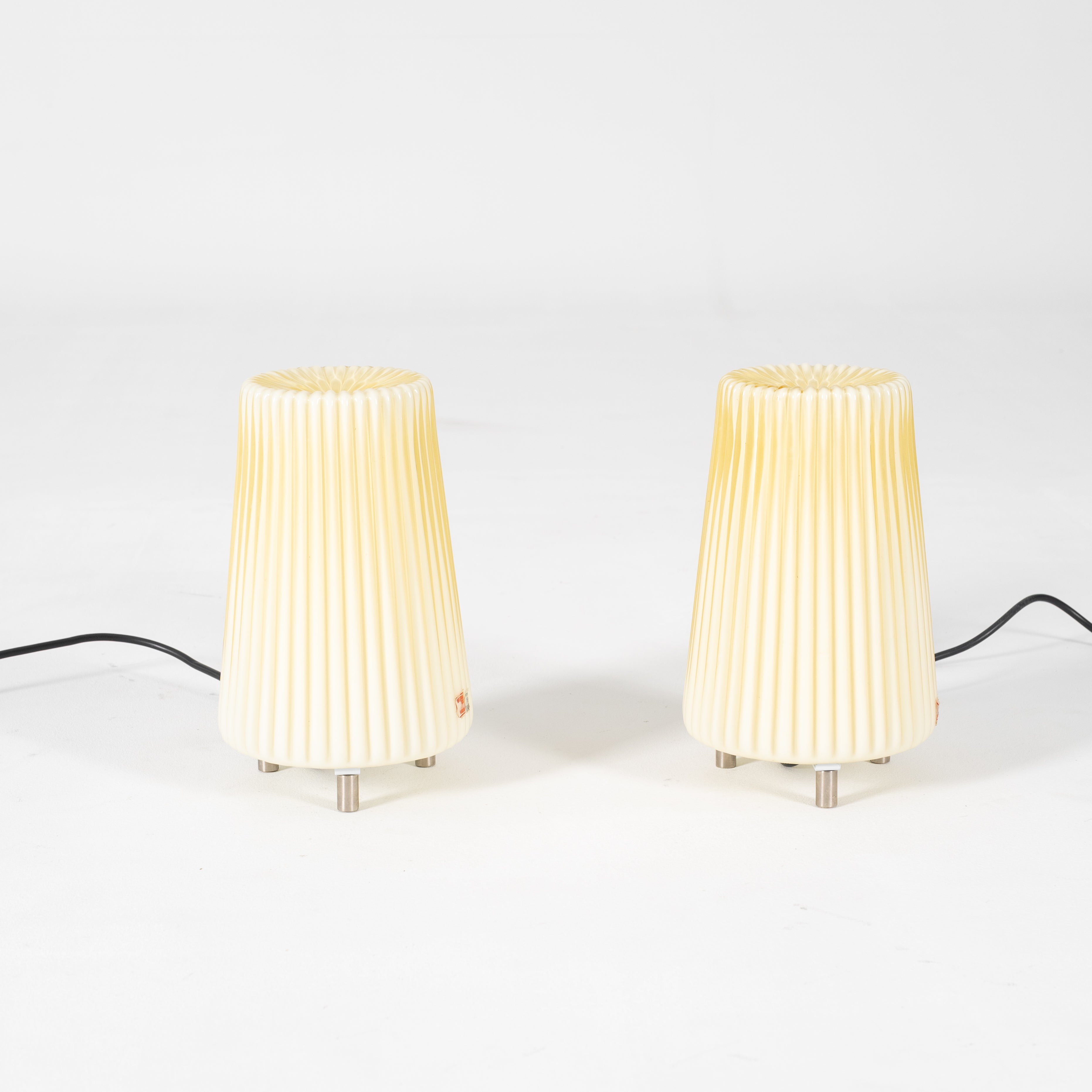 COPPIA LAMPADE DA TAVOLO DI AURELIANO TOSO X MURANO