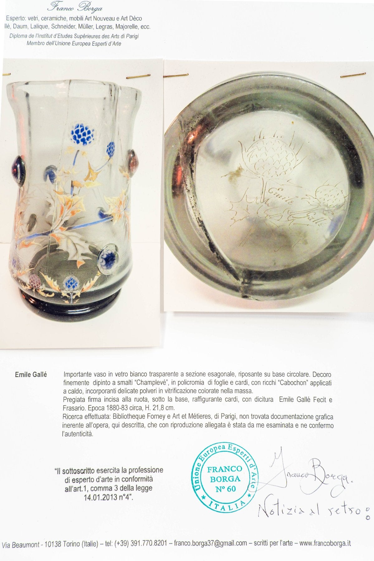 Vaso Emile Gallè fecit